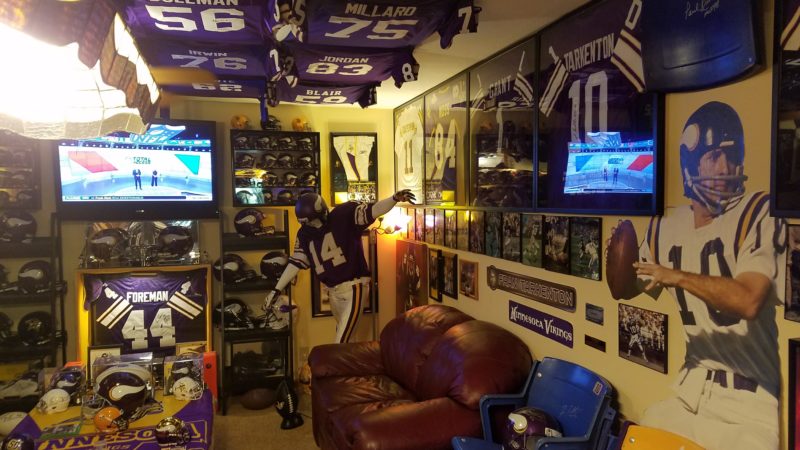 Vikings Man Cave - Front of Room